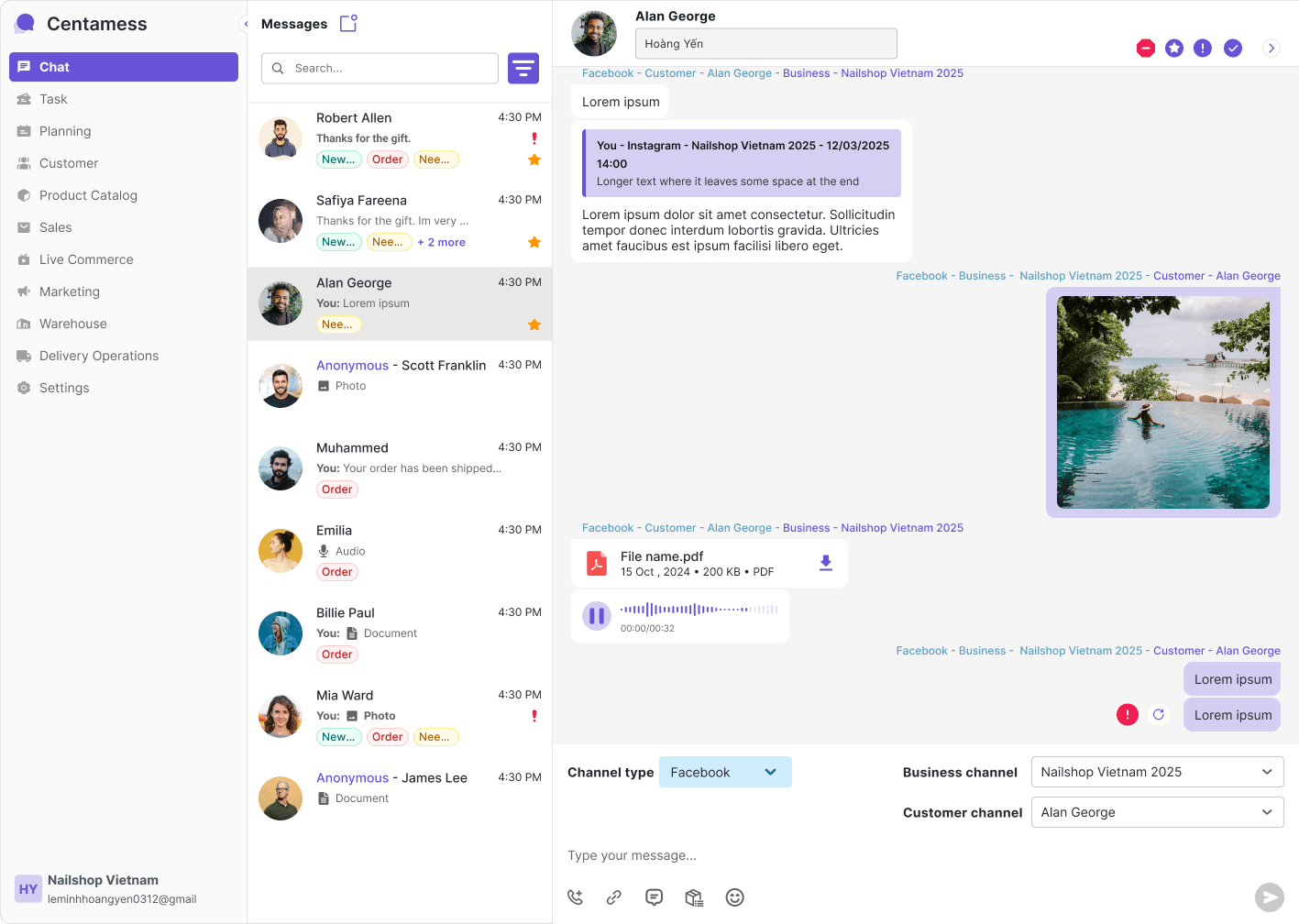 Centamess — Omnichannel Customer Platform